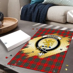 Scottish Cumming Modern Clan Tartan Puzzle - Gold Style Scottish Plaid Tartan Plaid