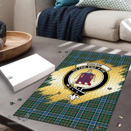 Scottish Ogilvie Hunting Ancient Clan Tartan Puzzle - Gold Style Scottish Plaid Tartan Plaid
