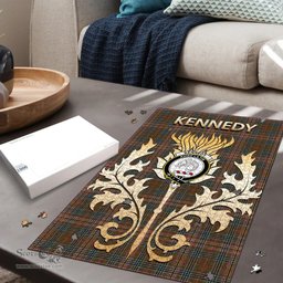 Scottish Kennedy Weathered Clan Tartan Puzzle - Thistle Scotland Style Scottish Plaid Tartan Plaid