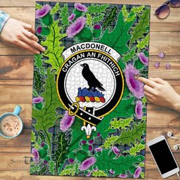 Scottish MacDonnell of Glengarry Ancient Clan Tartan Puzzle - Thistle Pattern Style Scottish Plaid Tartan Plaid