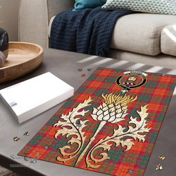 Scottish MacNab Ancient Clan Tartan Puzzle - Thistle Gold Style Scottish Plaid Tartan Plaid