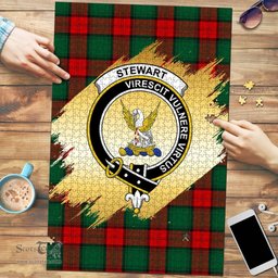 Scottish Stewart Atholl Modern Clan Tartan Puzzle - Gold Style Scottish Plaid Tartan Plaid