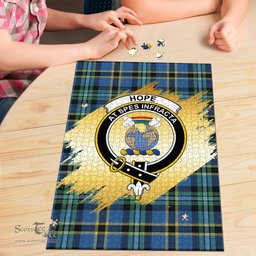 Scottish Hope Clan Tartan Puzzle - Gold Style Scottish Plaid Tartan Plaid