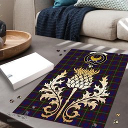 Scottish Durie Clan Tartan Puzzle - Thistle Gold Style Scottish Plaid Tartan Plaid