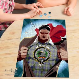 Scottish MacLaren Modern Clan Tartan Puzzle - Supper Hero Style Scottish Plaid Tartan Plaid