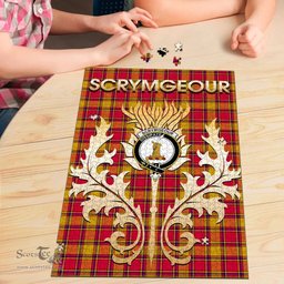 Scottish Scrymgeour Clan Tartan Puzzle - Thistle Scotland Style Scottish Plaid Tartan Plaid