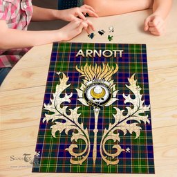 Scottish Arnott Clan Tartan Puzzle - Thistle Scotland Style Scottish Plaid Tartan Plaid