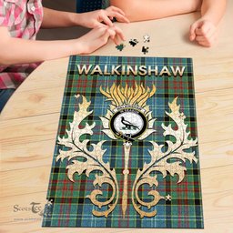 Scottish Walkinshaw Clan Tartan Puzzle - Thistle Scotland Style Scottish Plaid Tartan Plaid