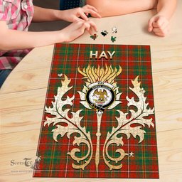 Scottish Hay Ancient Clan Tartan Puzzle - Thistle Scotland Style Scottish Plaid Tartan Plaid