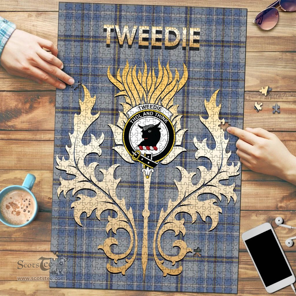 Scottish Tweedie Clan Tartan Puzzle - Thistle Scotland Style Scottish Plaid Tartan Plaid