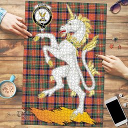 Scottish Stewart Royal Ancient Clan Tartan Puzzle - Unicorn Style Scottish Plaid Tartan Plaid