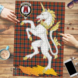 Scottish MacNaughton Ancient Clan Tartan Puzzle - Unicorn Style Scottish Plaid Tartan Plaid