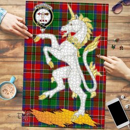 Scottish MacCulloch Clan Tartan Puzzle - Unicorn Style Scottish Plaid Tartan Plaid