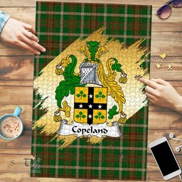 Scottish Copeland Clan Tartan Puzzle - Gold Style Scottish Plaid Tartan Plaid