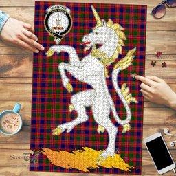 Scottish MacIntyre Modern Clan Tartan Puzzle - Unicorn Style Scottish Plaid Tartan Plaid