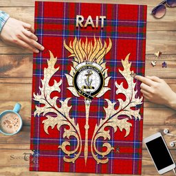 Scottish Rait Clan Tartan Puzzle - Thistle Scotland Style Scottish Plaid Tartan Plaid