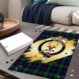 Scottish Calder Modern Clan Tartan Puzzle - Gold Style Scottish Plaid Tartan Plaid