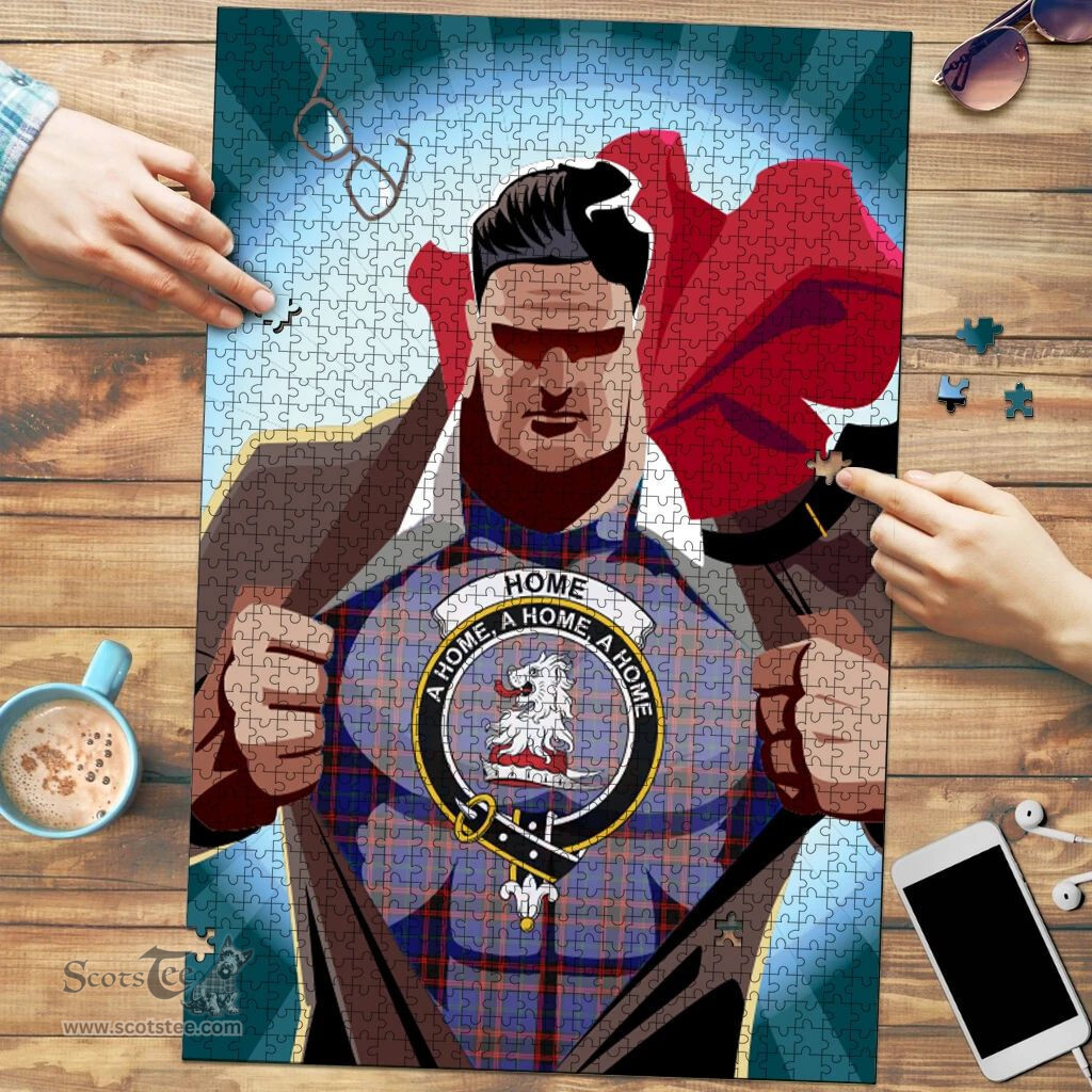 Scottish Home Modern Clan Tartan Puzzle - Supper Hero Style Scottish Plaid Tartan Plaid