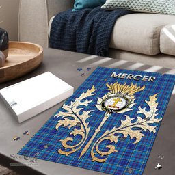 Scottish Mercer Modern Clan Tartan Puzzle - Thistle Scotland Style Scottish Plaid Tartan Plaid