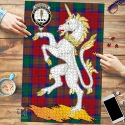 Scottish Auchinleck Clan Tartan Puzzle - Unicorn Style Scottish Plaid Tartan Plaid