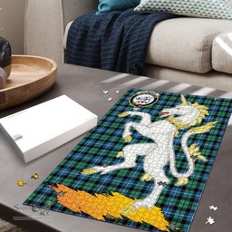 Scottish Galbraith Ancient Clan Tartan Puzzle - Unicorn Style Scottish Plaid Tartan Plaid