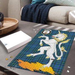 Scottish Matheson Hunting Ancient Clan Tartan Puzzle - Unicorn Style Scottish Plaid Tartan Plaid