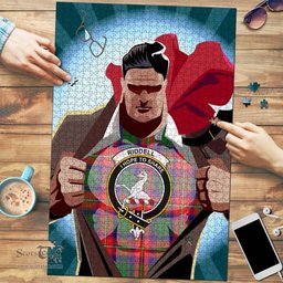 Scottish Riddell Clan Tartan Puzzle - Supper Hero Style Scottish Plaid Tartan Plaid