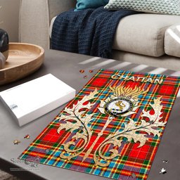 Scottish Chattan Clan Tartan Puzzle - Thistle Scotland Style Scottish Plaid Tartan Plaid