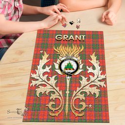 Scottish Grant Ancient Clan Tartan Puzzle - Thistle Scotland Style Scottish Plaid Tartan Plaid