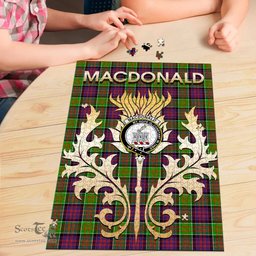 Scottish MacDonald of Clanranald Clan Tartan Puzzle - Thistle Scotland Style Scottish Plaid Tartan Plaid