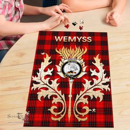 Scottish Wemyss Modern Clan Tartan Puzzle - Thistle Scotland Style Scottish Plaid Tartan Plaid
