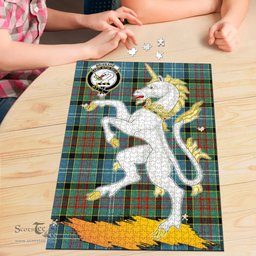 Scottish Brisbane modern Clan Tartan Puzzle - Unicorn Style Scottish Plaid Tartan Plaid