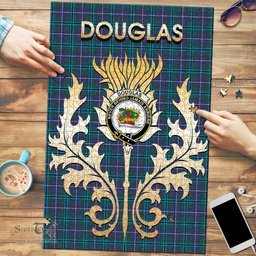 Scottish Douglas Modern Clan Tartan Puzzle - Thistle Scotland Style Scottish Plaid Tartan Plaid