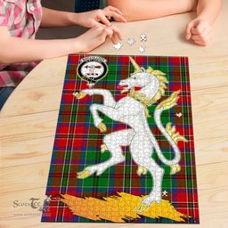Scottish MacCulloch Clan Tartan Puzzle - Unicorn Style Scottish Plaid Tartan Plaid