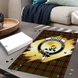 Scottish Buchan Modern Clan Tartan Puzzle - Gold Style Scottish Plaid Tartan Plaid