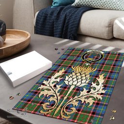 Scottish Stirling Bannockburn Clan Tartan Puzzle - Thistle Gold Style Scottish Plaid Tartan Plaid