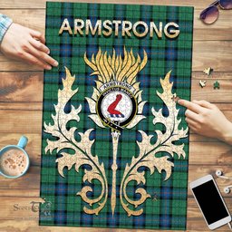 Scottish Armstrong Ancient Clan Tartan Puzzle - Thistle Scotland Style Scottish Plaid Tartan Plaid