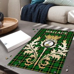 Scottish Wallace Hunting Green Clan Tartan Puzzle - Thistle Scotland Style Scottish Plaid Tartan Plaid
