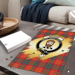 Scottish MacNab Ancient Clan Tartan Puzzle - Gold Style Scottish Plaid Tartan Plaid