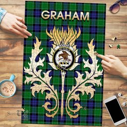 Scottish Graham of Menteith Modern Clan Tartan Puzzle - Thistle Scotland Style Scottish Plaid Tartan Plaid