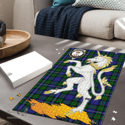 Scottish Robertson Hunting Modern Clan Tartan Puzzle - Unicorn Style Scottish Plaid Tartan Plaid
