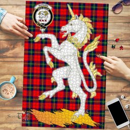 Scottish Ruthven Modern Clan Tartan Puzzle - Unicorn Style Scottish Plaid Tartan Plaid