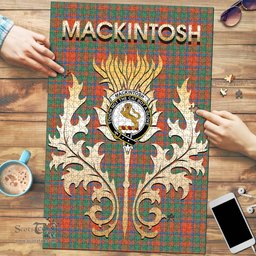 Scottish MacKintosh Ancient Clan Tartan Puzzle - Thistle Scotland Style Scottish Plaid Tartan Plaid