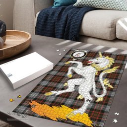 Scottish MacRae Hunting Weathered Clan Tartan Puzzle - Unicorn Style Scottish Plaid Tartan Plaid
