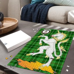 Scottish Clephan Clan Tartan Puzzle - Unicorn Style Scottish Plaid Tartan Plaid