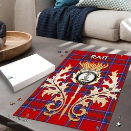 Scottish Rait Clan Tartan Puzzle - Thistle Scotland Style Scottish Plaid Tartan Plaid