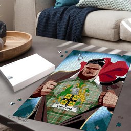 Scottish Copeland Clan Tartan Puzzle - Supper Hero Style Scottish Plaid Tartan Plaid