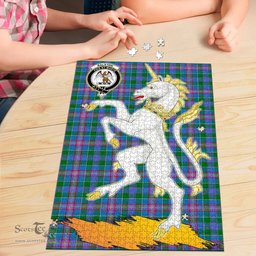 Scottish Ralston Clan Tartan Puzzle - Unicorn Style Scottish Plaid Tartan Plaid