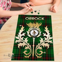 Scottish Orrock Clan Tartan Puzzle - Thistle Scotland Style Scottish Plaid Tartan Plaid