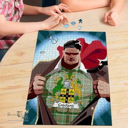 Scottish Copeland Clan Tartan Puzzle - Supper Hero Style Scottish Plaid Tartan Plaid